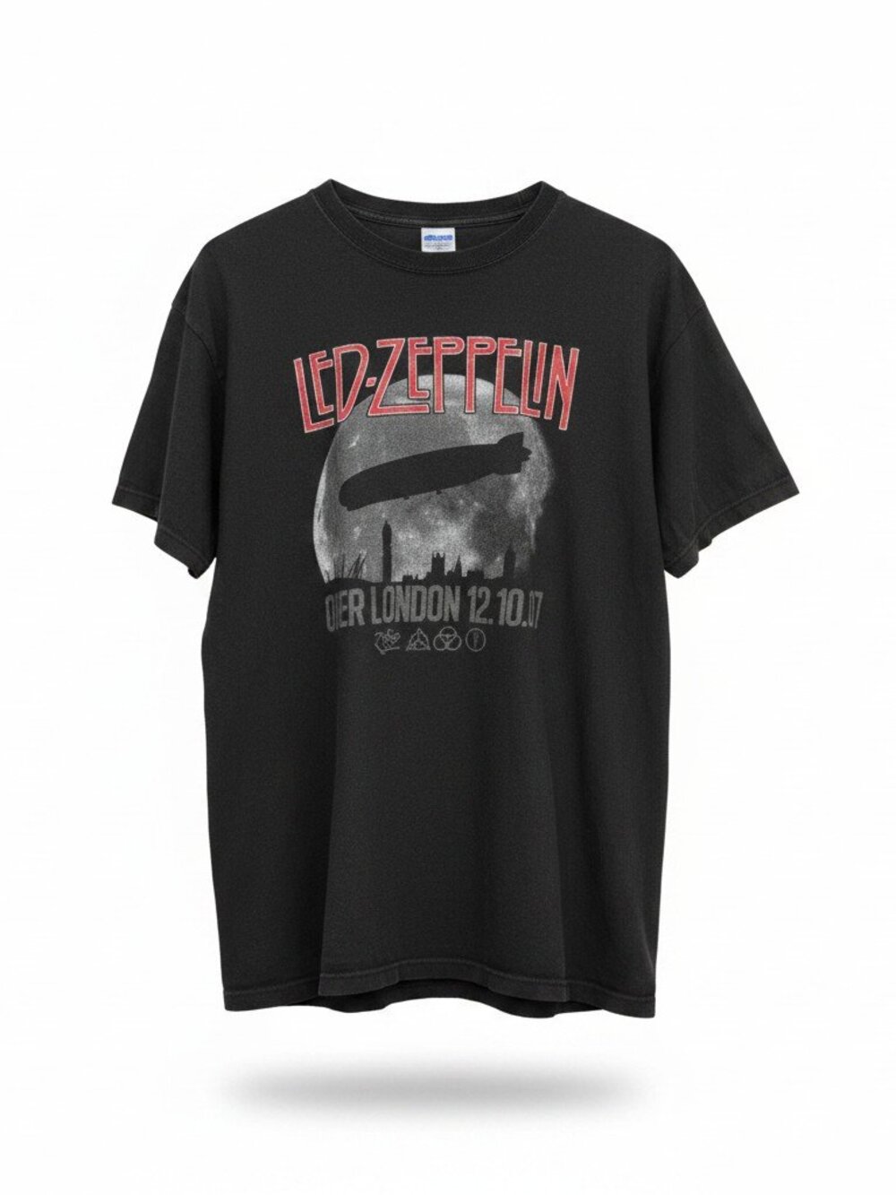 Vintage Anvil Led Zeppelin Over London 12.10.07 Graphic Tee T-Shirt Mens XL